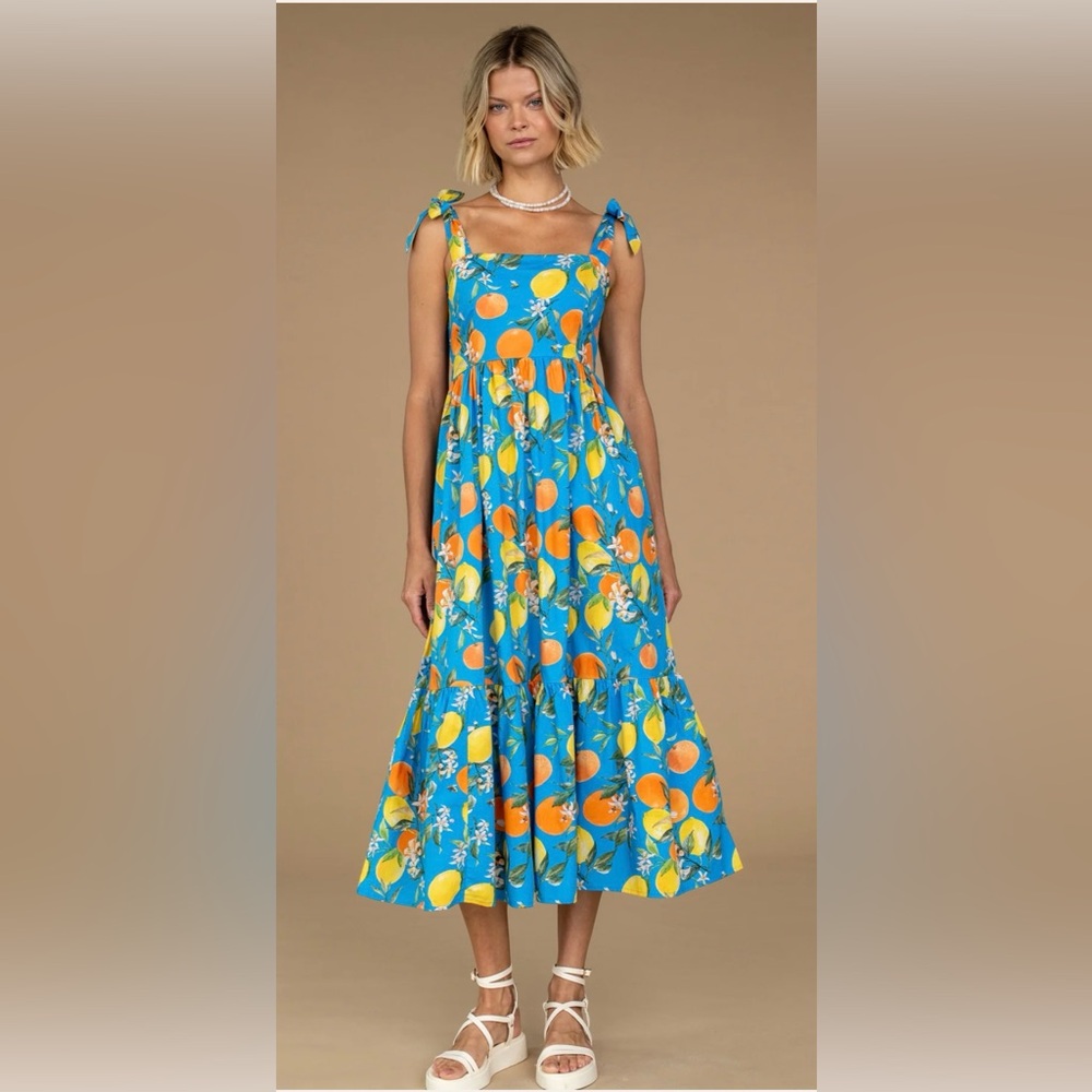 Olivia James Doe midi dress Citron small